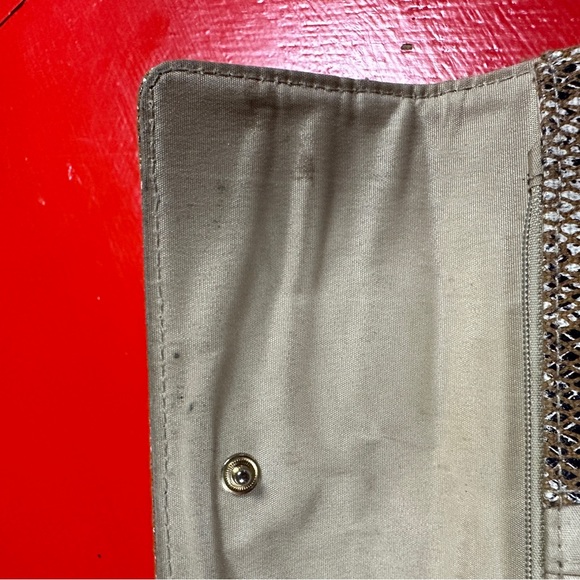 JESSICA SIMPSON ANIMAL SNAKE PRINT TRIFOLD WALLET COIN ZIPPER CARD HOLDER - Picture 4 of 7